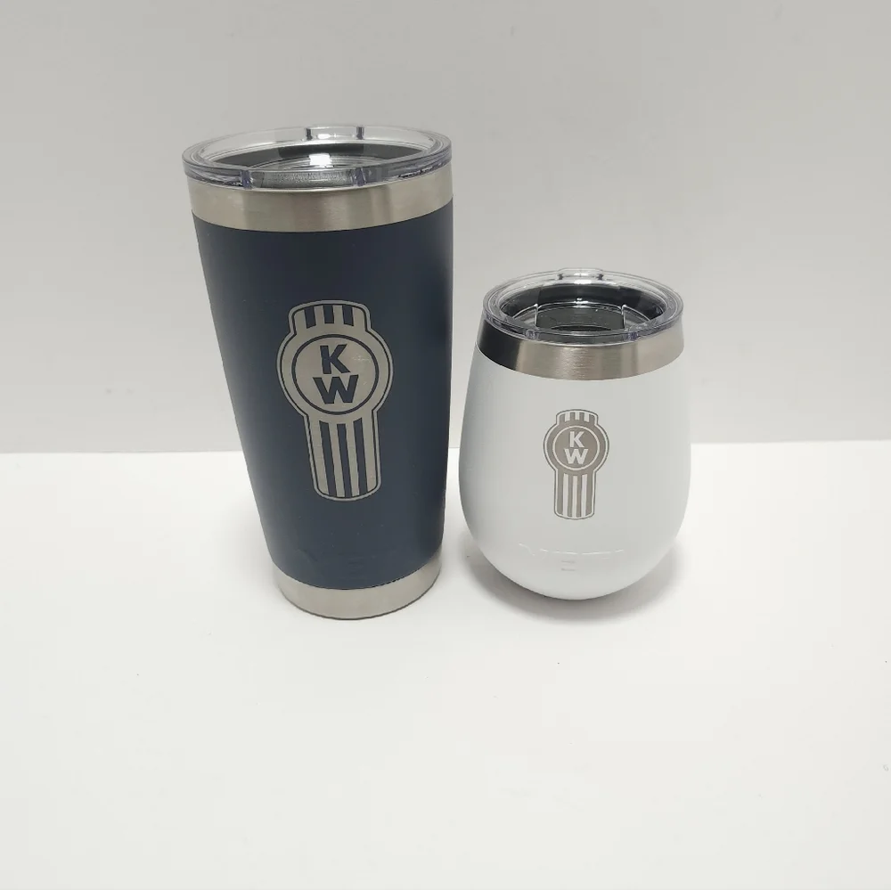 Yeti Rambler 20 oz And 10 oz Magslider kenworth Trucks Blue White NEW - Picture 1 of 6